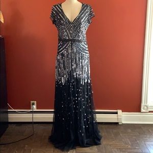Adrianna Papell sequin long gown/dress